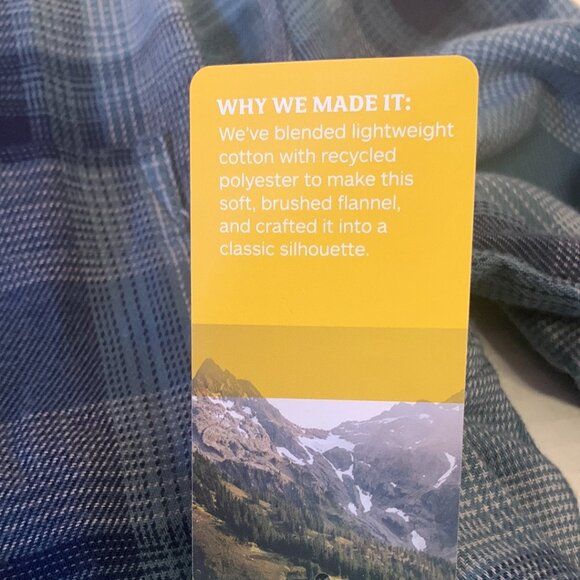 Marmot Men Fairfax Novelty Lightweight Flannel Shirt Medium NWT Arctic Navy - Picture 4 of 12